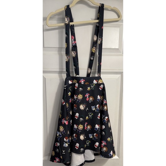 Hot Topic Skirt Hello Kitty My Hero Academia Womens XL Suspender Stretch Skater - Picture 1 of 9